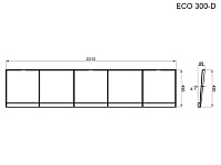 Комплект 001PSGRC-ECOD для организации навеса (водостока) на полноростовые двухпроходные ы серии ECO LINE DOUBLE CAME
