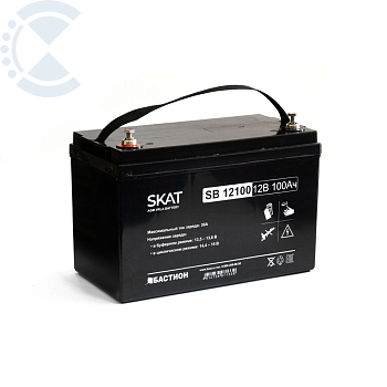 Аккумулятор SKAT SB 12100 тип AGM, 12В, 100Ач Бастион
