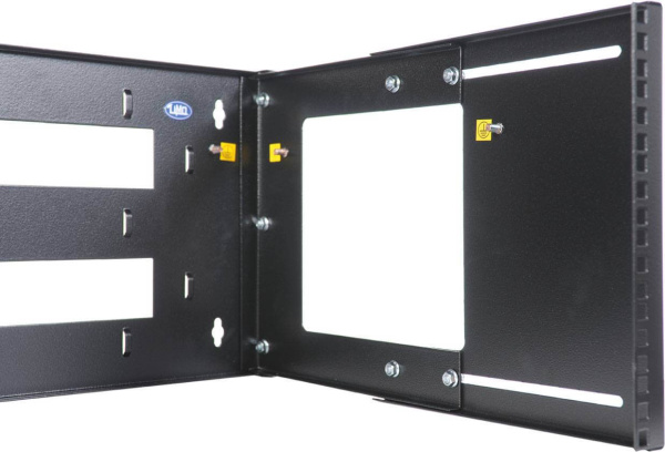 Кронштейн 3U, регулируемая глубина 300-450 мм, цвет черный ЦМО