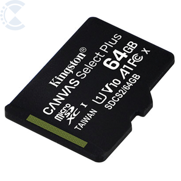 Карта памяти microSDXC UHS-I Kingston Canvas Select Plus 64 ГБ, 100X, Class 10, SDCS2/64GBSP