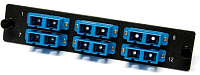 Панель FO-FPM-W120H32-12LC-BL с 12 LC адаптерами (blue) Hyperline